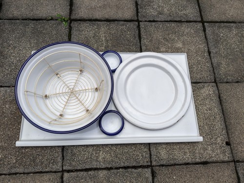 Emaille schüssel set - emaille, schüssel-set