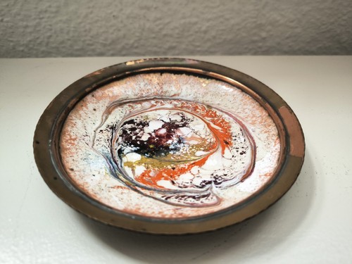 Vintage emaille schale - emaille, kupfer