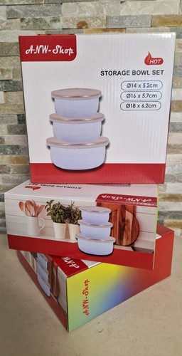 Emaille schüssel set drei - schüssel,