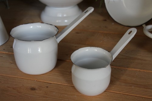 Emaille topf mit - mit, henkel