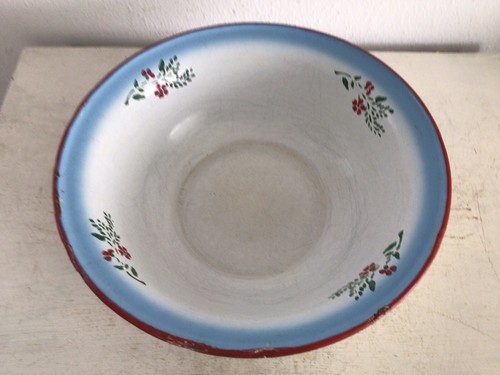 Alte emaille schüssel blau - emaille,